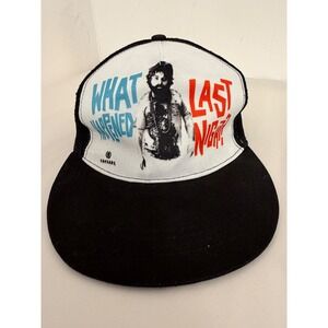 Caesars The Hangover Trucker Hat Mens OS Black White Excellent Movie‎ Promo Alan